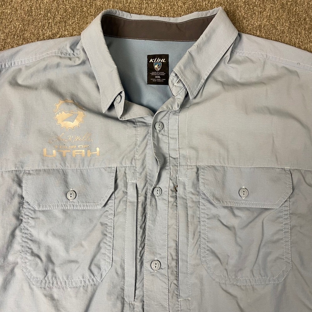 Kuhl Tour of Utah‎ XXL Mens Short Sleeve Button Up Shirt Cycling Outdoors